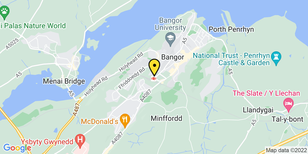Map of Bangor Station (TFW)