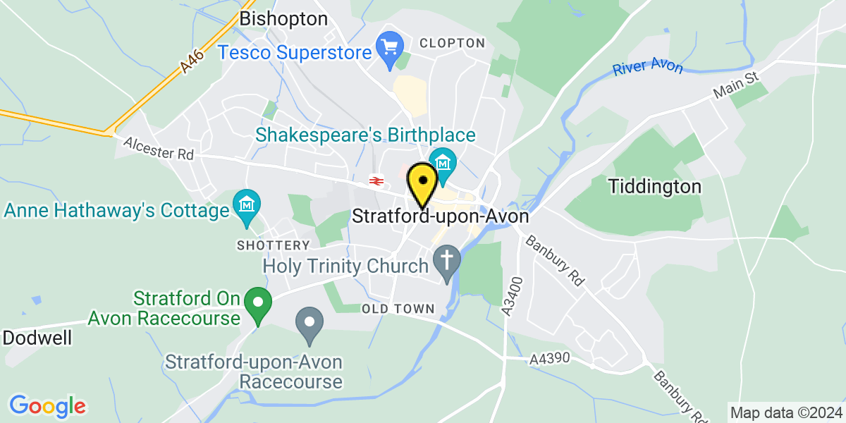 Map of Stratford on Avon Rother St