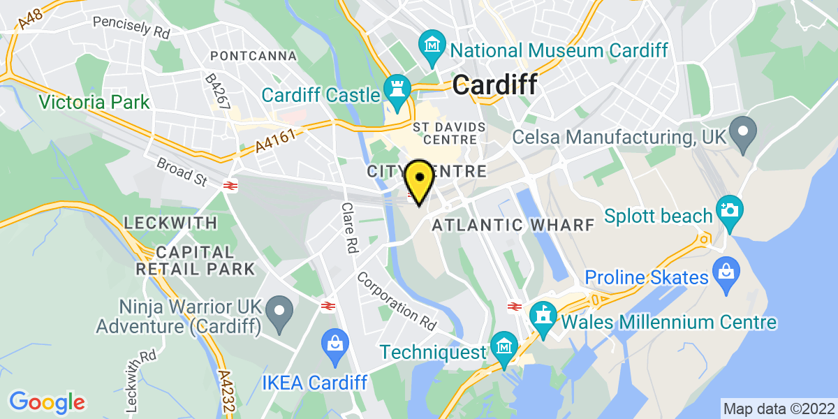 Map of Cardiff Central Station (TFW)