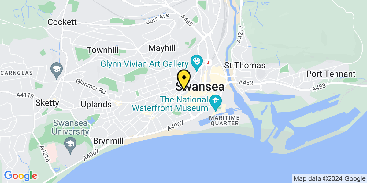 Map of Swansea Kingsway