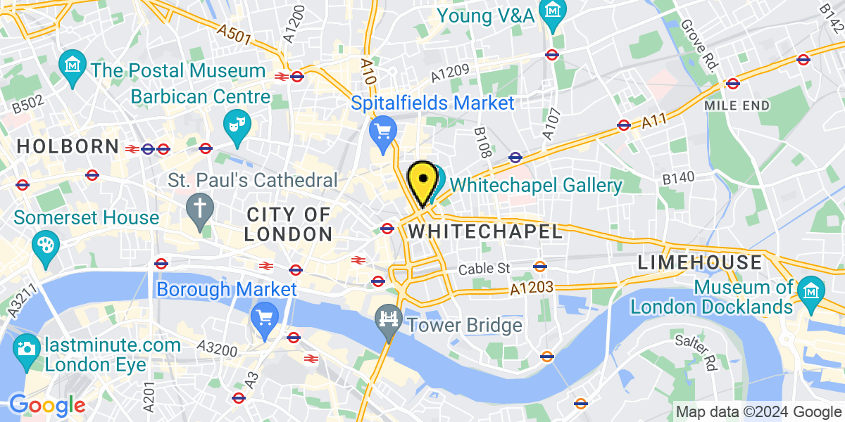Map of London Whitechapel High St
