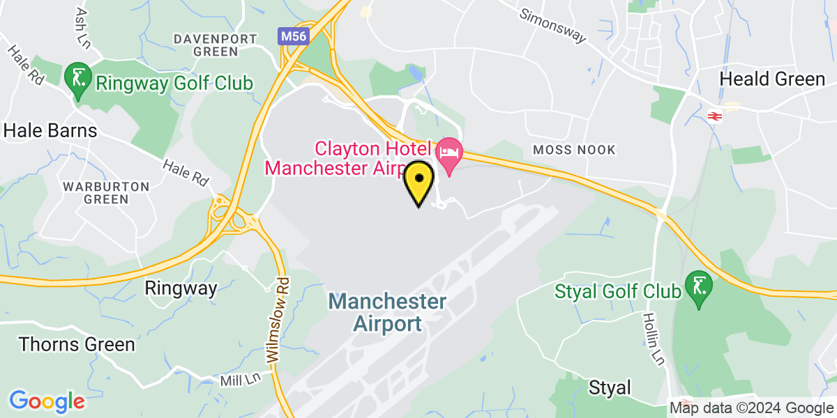 Map of Manchester Airport Multi-Storey T1