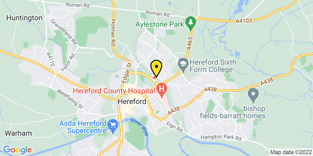 Map of Hereford Station (TFW) 