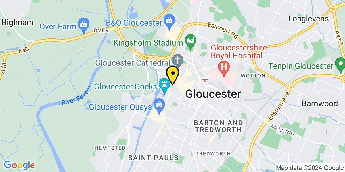 Map of Gloucester Blackfriars