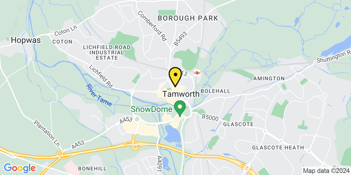 Map of Tamworth Gungate 
