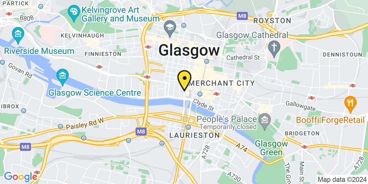 Map of Glasgow Central Station