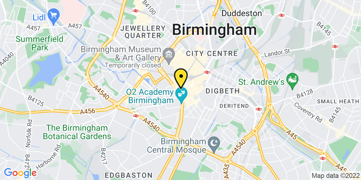 Map of Birmingham New Street