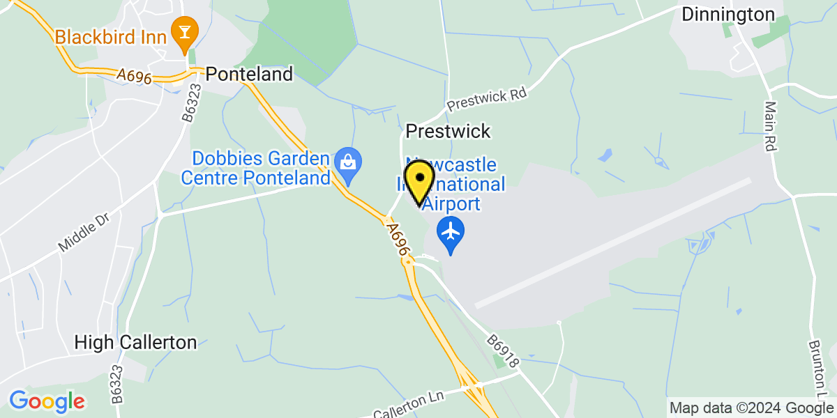 Map of Newcastle Airport Long Stay