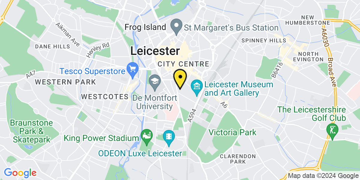 Map of Leicester Welford Road