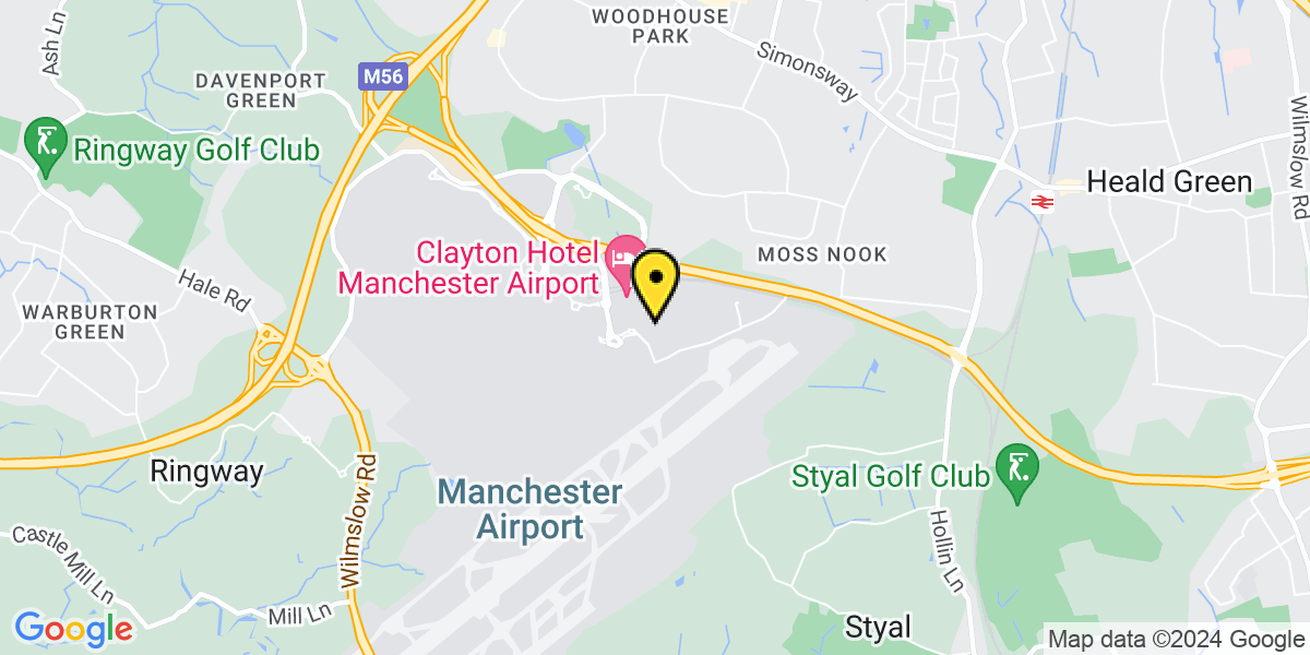 Map of Manchester Airport Long Stay T1 and T3