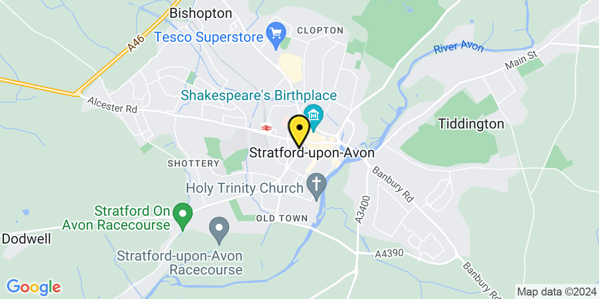 Map of Stratford on Avon Rother St