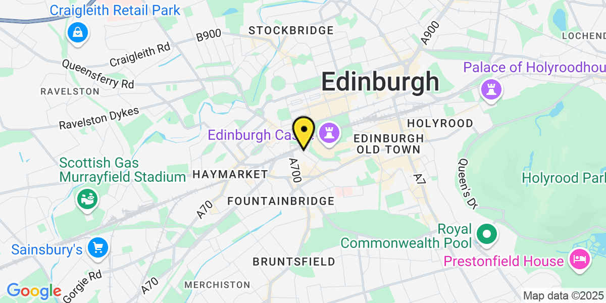 Map of Edinburgh Castle Terrace