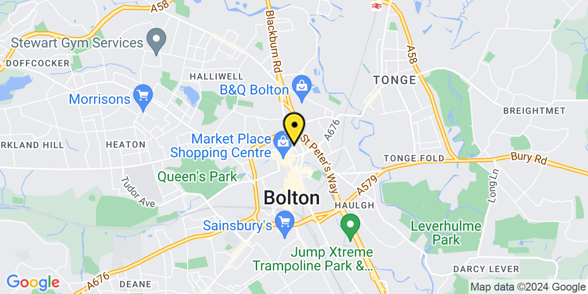 Map of Bolton All Saints Street West
