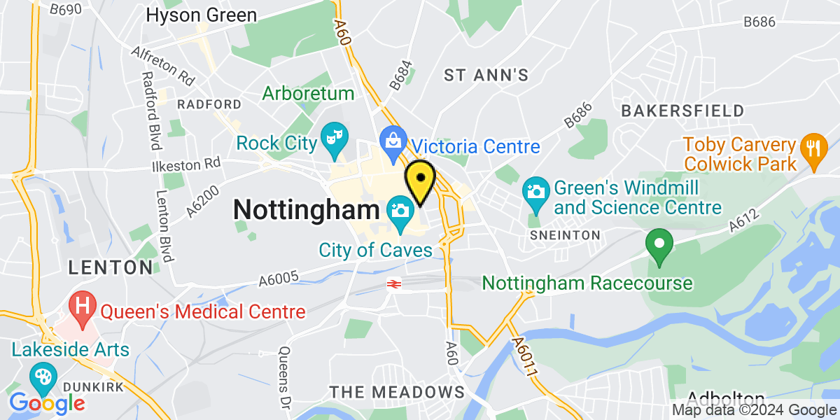 Map of Nottingham Stoney Street