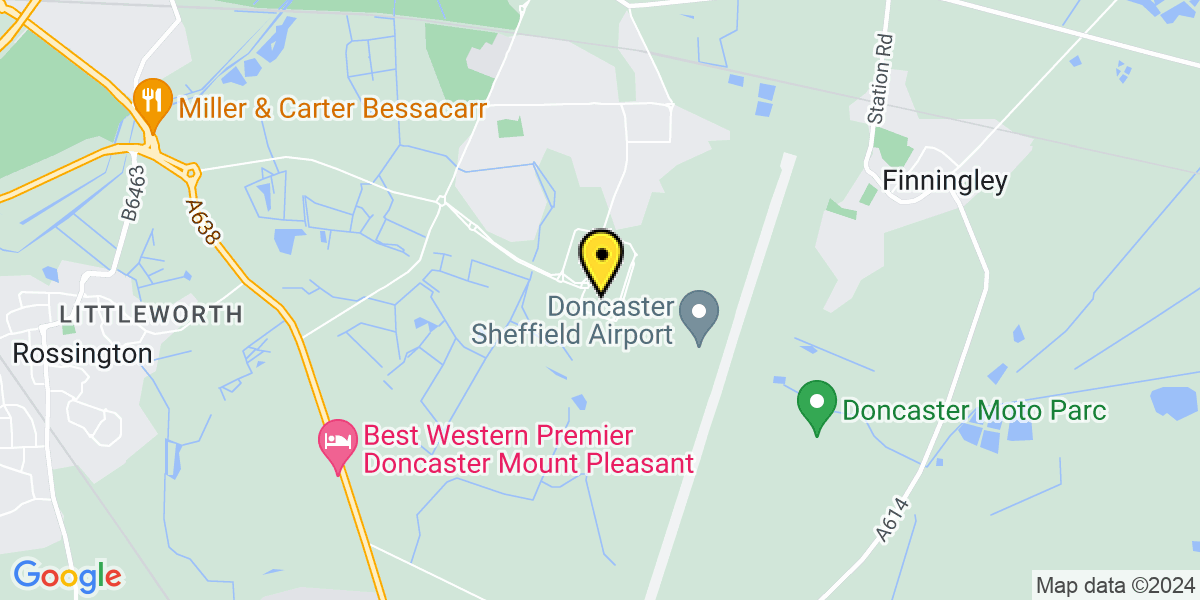 Map of Doncaster Sheffield Airport Long Stay