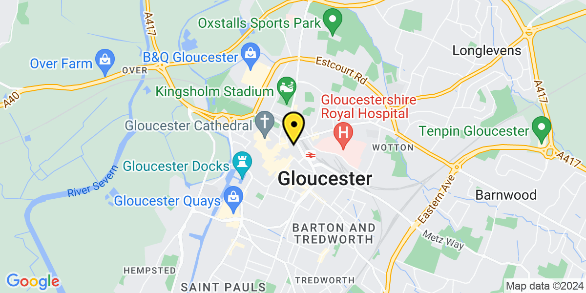 Map of Gloucester Market Parade