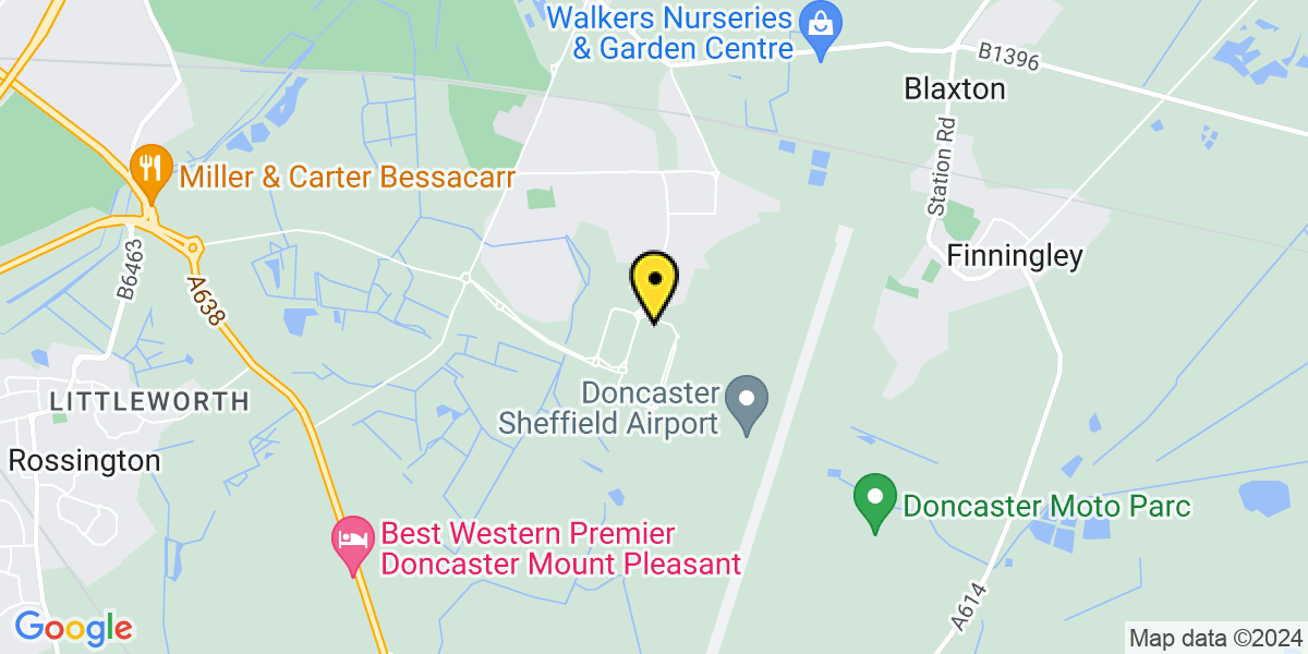 Map of Doncaster Sheffield Airport Short Stay