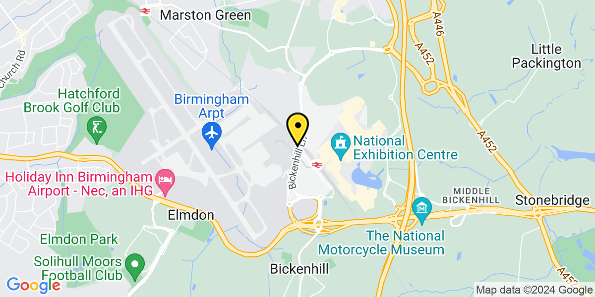 Map of Birmingham Airport Coach Park