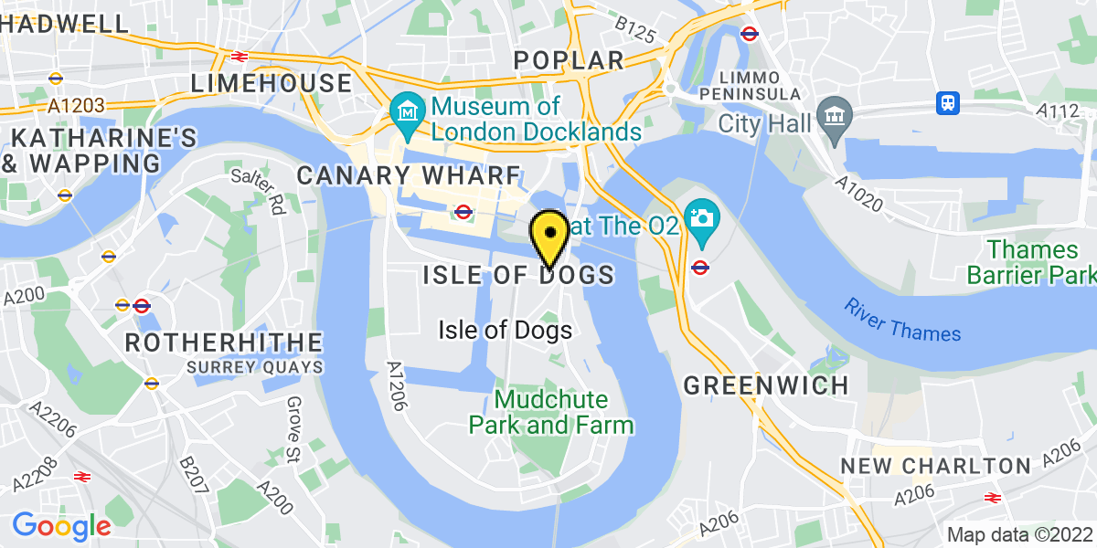 Map of London Isle Of Dogs South Quay