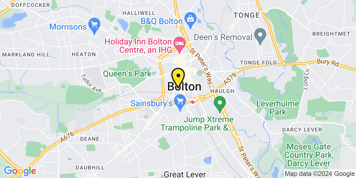 Map of Bolton Octagon Theatre MSCP