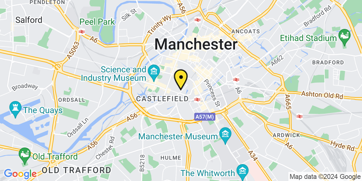 Map of Manchester Central