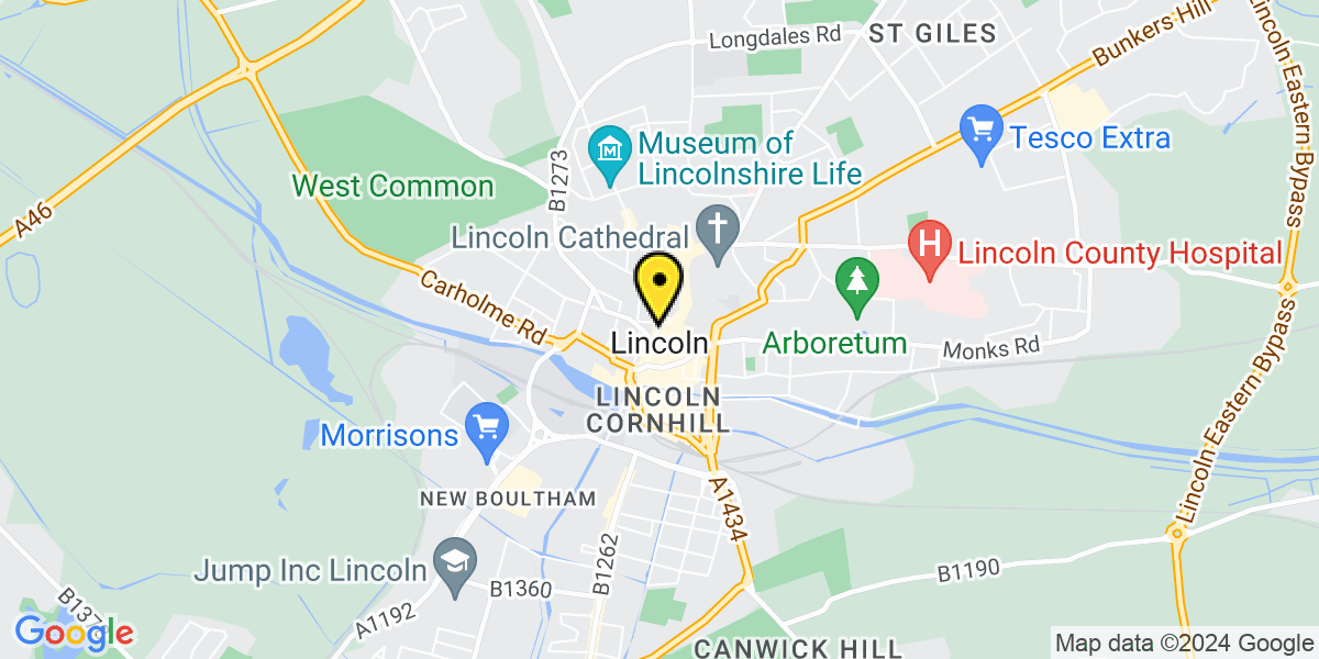 Map of Lincoln Steep Hill