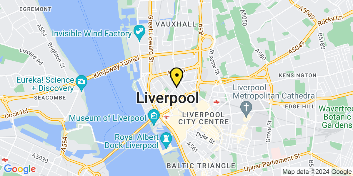Map of Liverpool Tithebarn Street