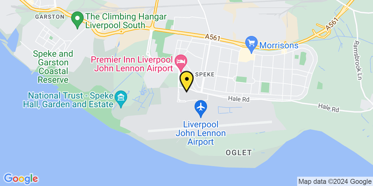 Map of Liverpool Airport Fast Track Parking