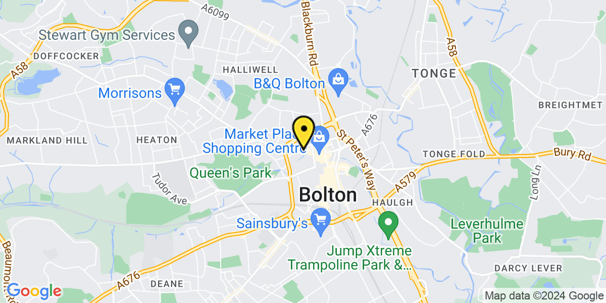 Map of Bolton Upper Bark St