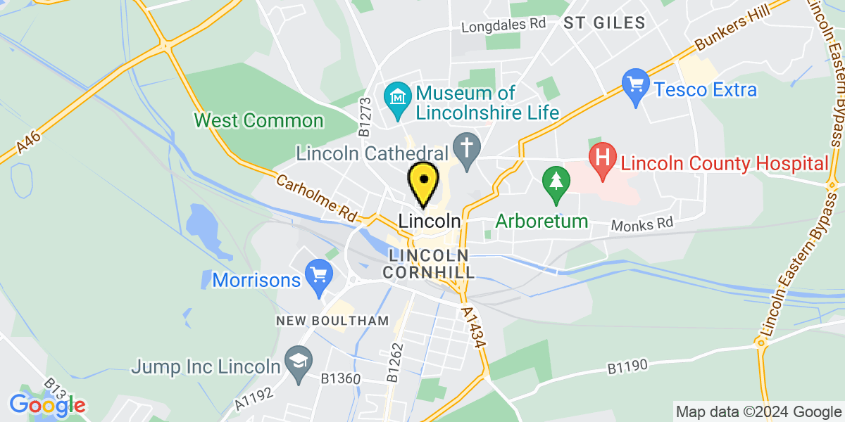 Map of Lincoln Motherby Lane