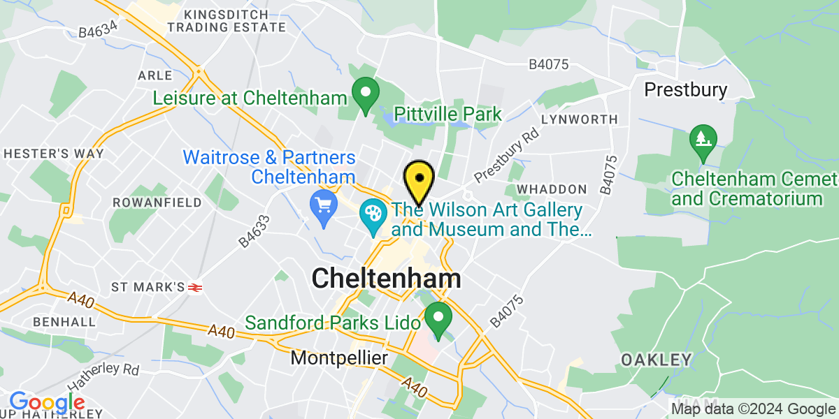 Map of Cheltenham Portland Street East