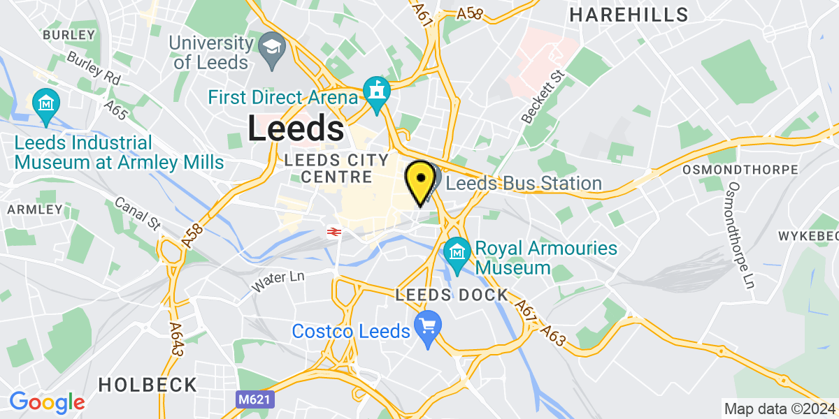 Map of Leeds The Markets