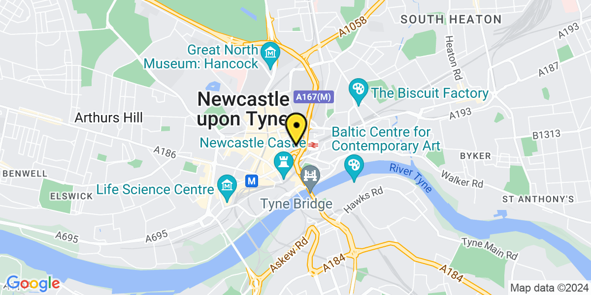 Map of Newcastle Carliol Square
