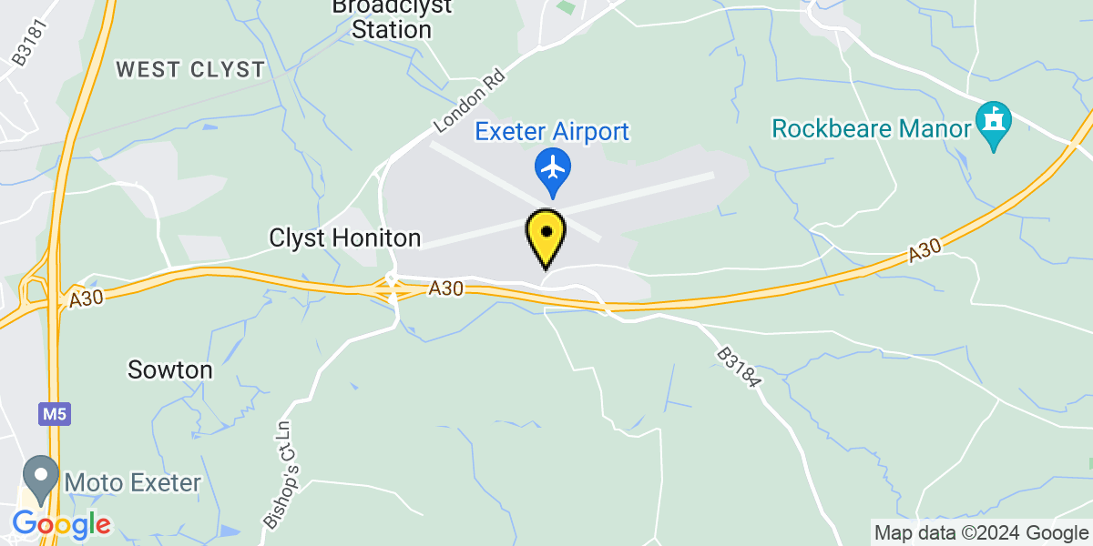 Map of Exeter Airport Short Stay 1