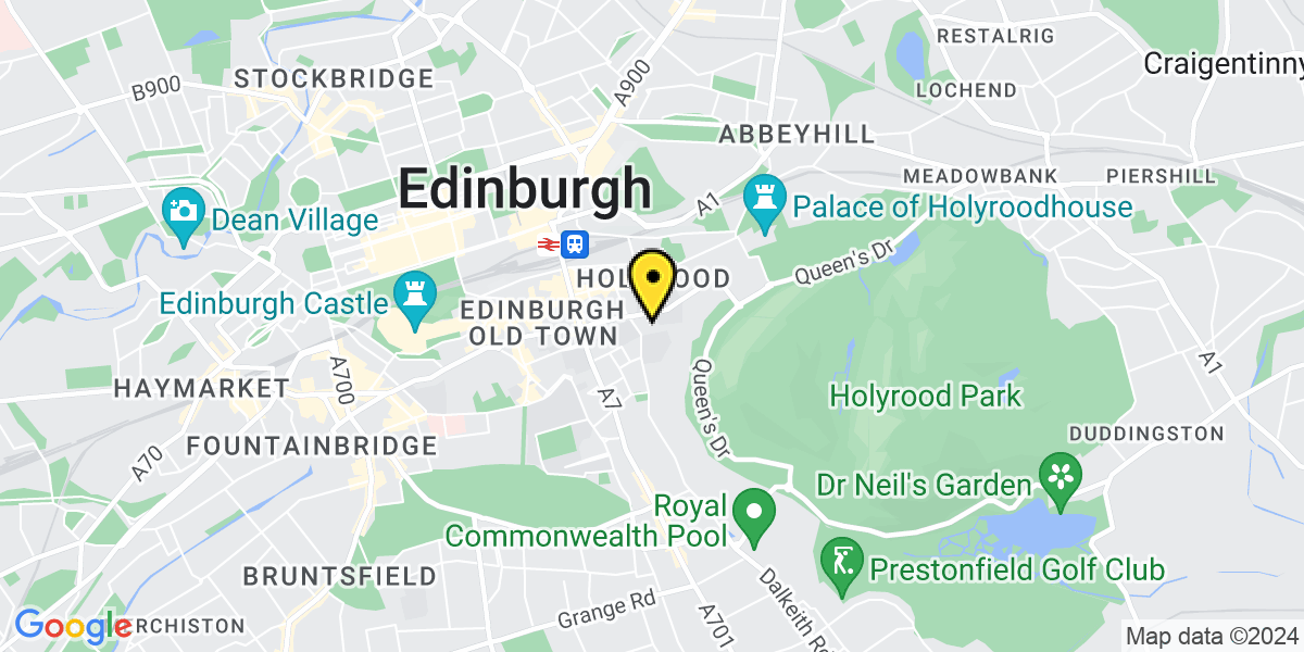 Map of Edinburgh Holyrood Road
