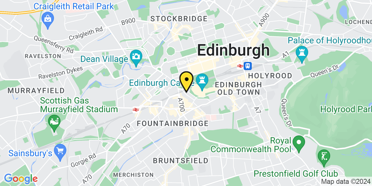 Map of Edinburgh Castle Terrace