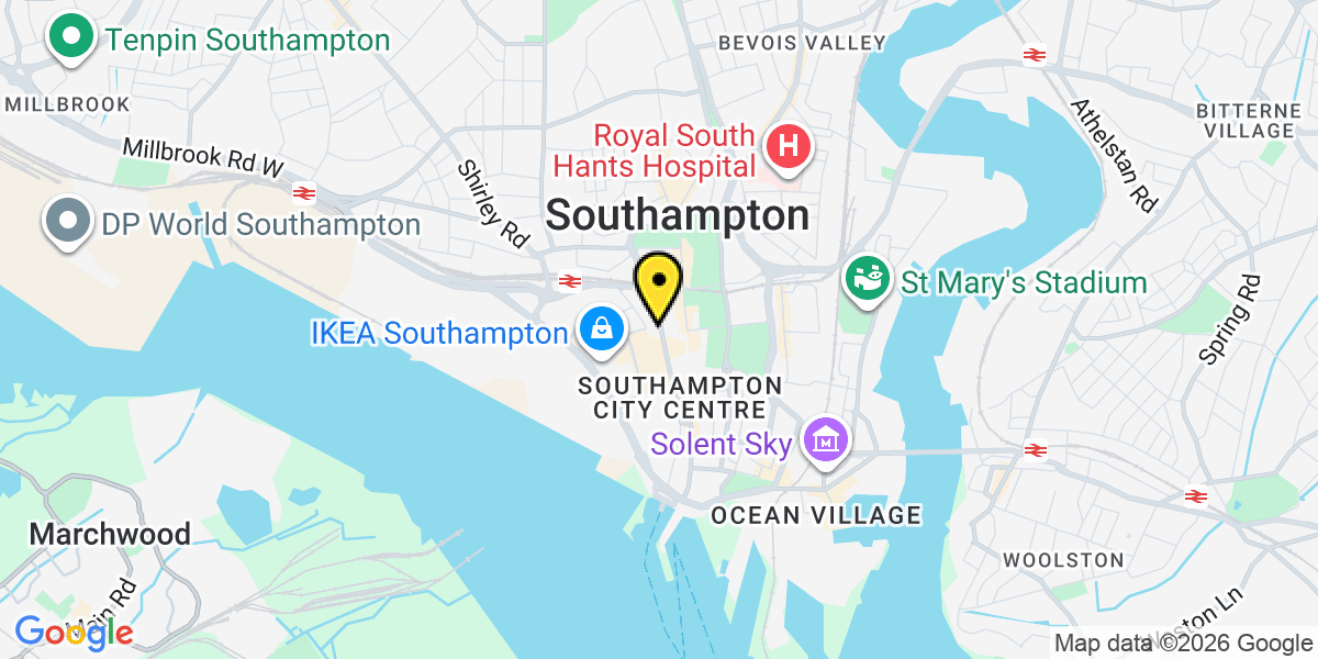 Map of Southampton Portland Terrace