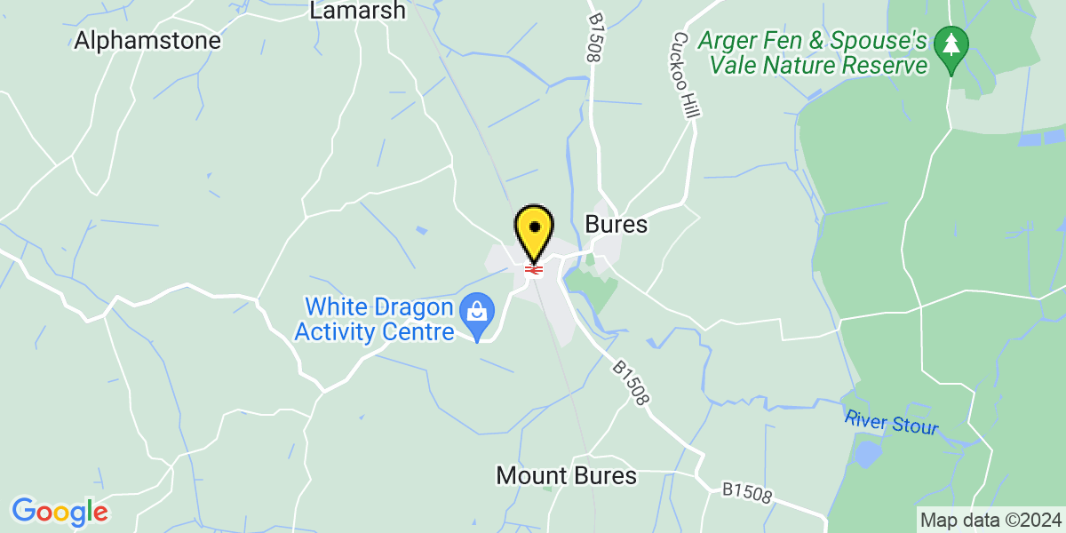 Map of Bures Station (Greater Anglia)