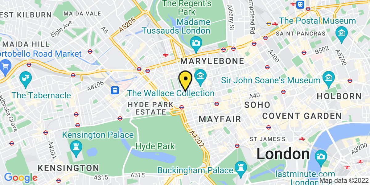 Map of London Portman Square - Hyde Park
