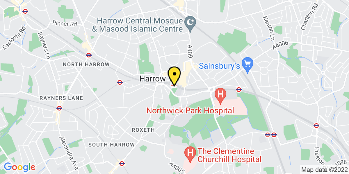 Map of Harrow on the Hill Station (TfL)