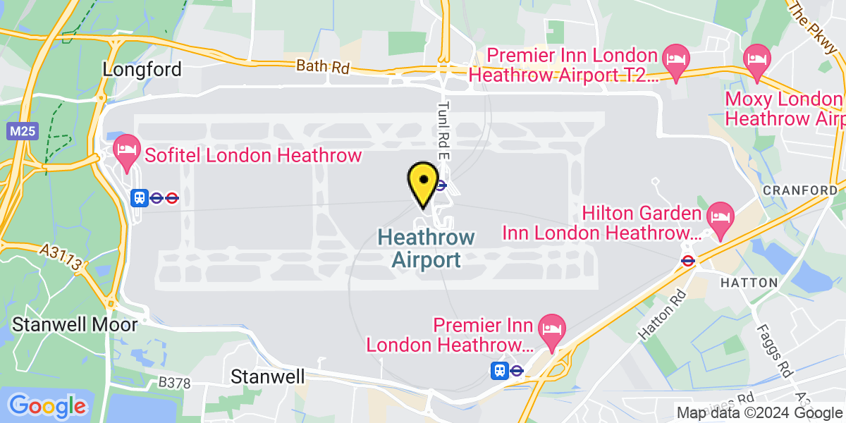 Map of Heathrow Meet and Greet T3