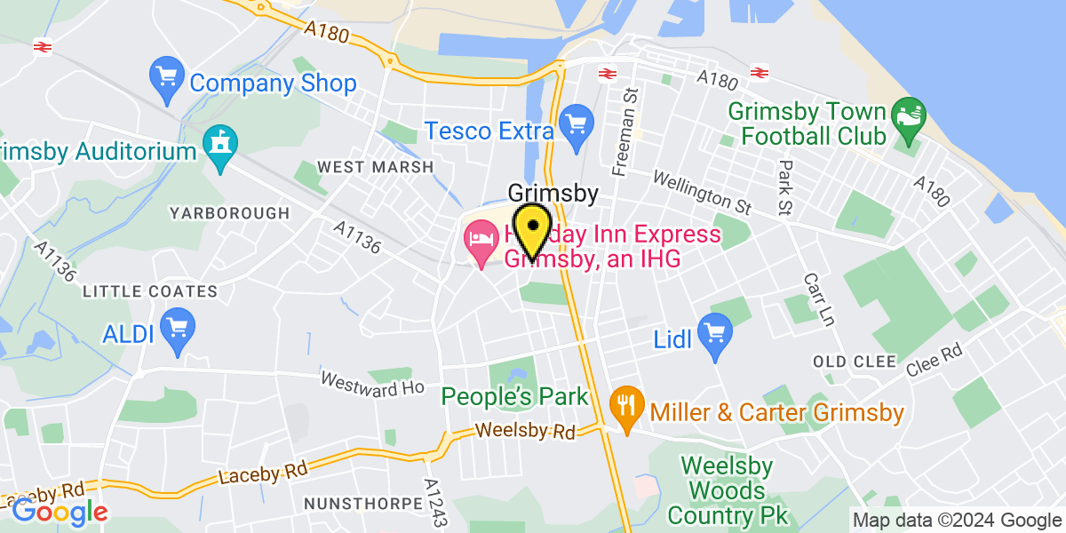 Map of Grimsby Doughty Rd