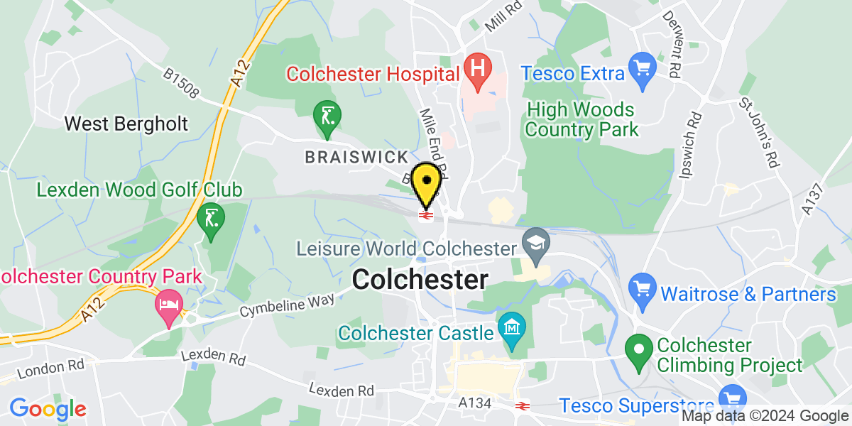 Map of Colchester Station (Greater Anglia)