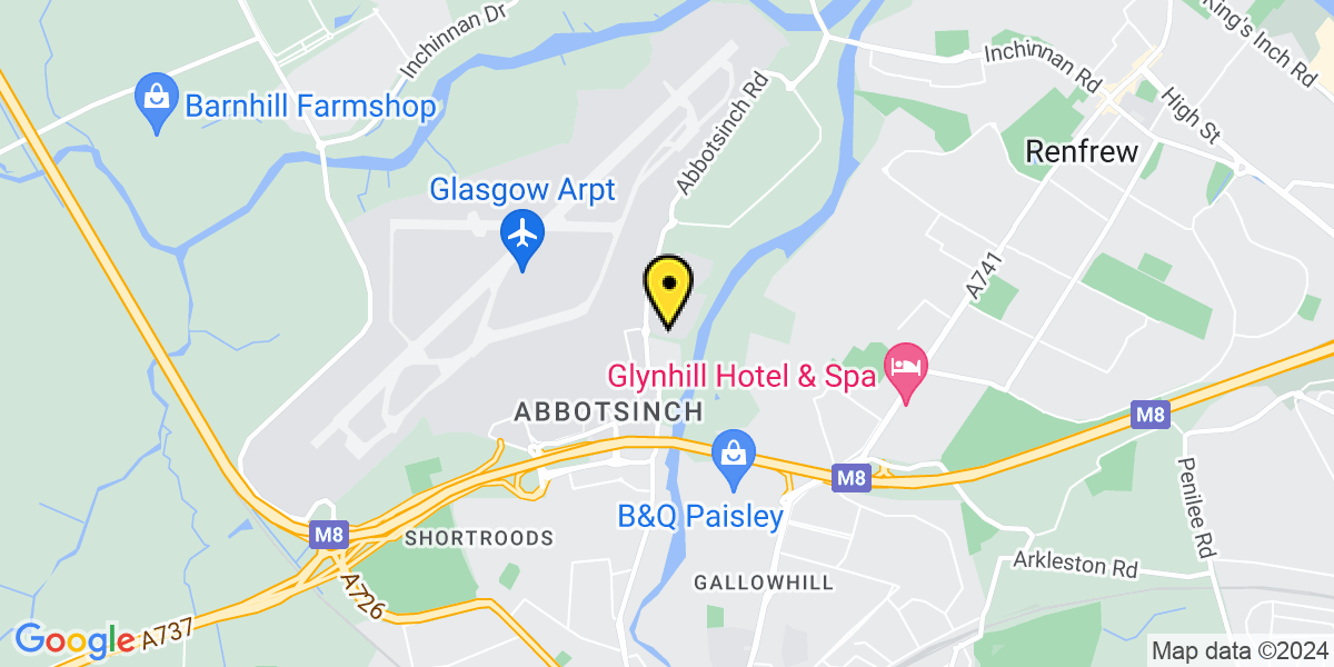Map of Glasgow Airport Long Stay Self Park