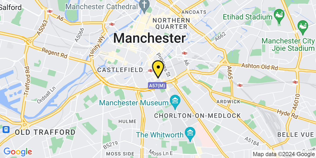 Map of Manchester Chester Street